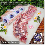 Lamb CHOP T BONE (cut from lamb loin) Australia WAMMCO frozen THICK CUTS 1" (2.5cm) +/- 700gr 6-8pcs (price/kg)